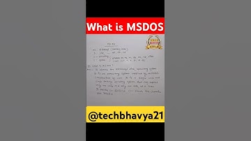 MS Dos क्या है || What is MsDos || #techbhavya21 #technology #shorts #msdos #nitishsir