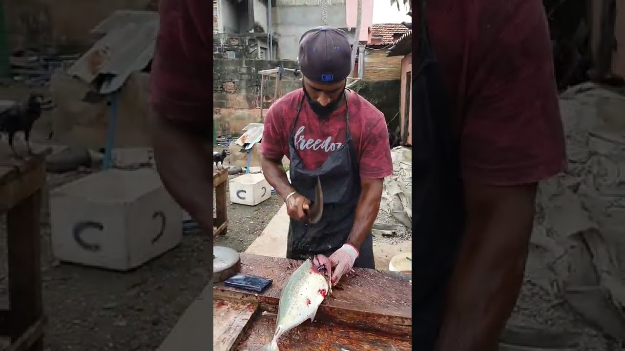 Amazing Trevally Fish Cutting Skills