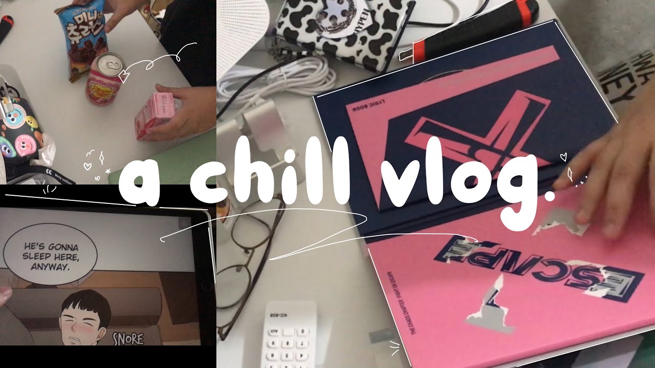 Chill vlog✨ new albums, cleaning my desk🧹, reading webtoon📱🫶