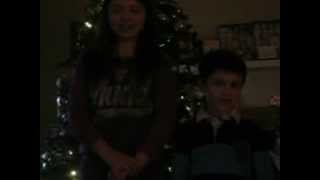 Claire + Blake singing Rudolph Xmas Eve 2012 033.AVI