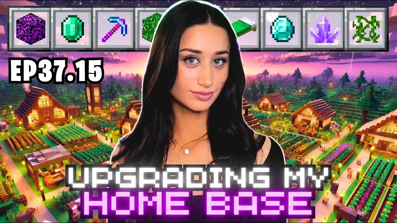 Upgrading my HOME BASE... Paths, Trees, Ponds (Minecraft Survival Series)
