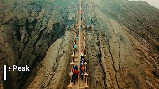 Breathtaking aerial view of Mount Bromo, East Java with Mavic Pro