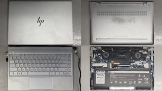 HP ENVY 13t-ad100 Disassembly SSD Hard Drive Upgrade Battery Replacement Repair Win 11 Local Account