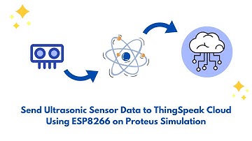 Wireless Data Transmission: Ultrasonic Sensor to ThingSpeak Cloud via ESP8266 on Proteus Simulation
