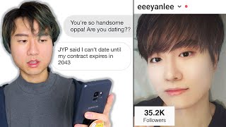 Replying to DMs from fans of the Fake K-Pop Idol I created with a Beauty App