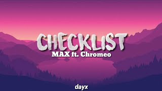 Checklist - MAX (Lyrics)