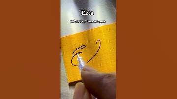 Most stylish signature for EKTA name ❤️‍🔥// signature style // Ekta signature #signature #shorts