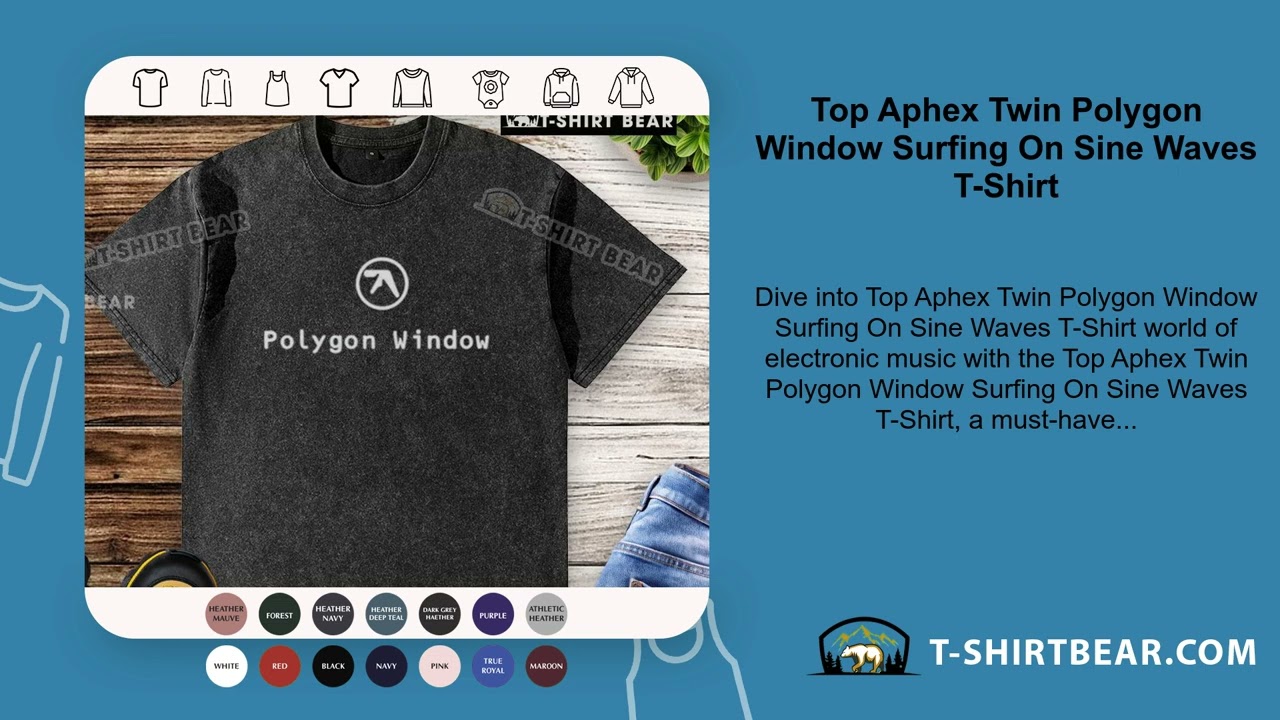 Top Aphex Twin Polygon Window Surfing On Sine Waves T-Shirt - T