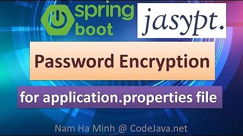 Spring Boot Password Encryption for application properties file using Jasypt