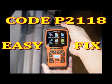 HOW TO QUICKLY FIX OBD CODE P2118 Throttle Actuator Control Motor Current Range (ENGINE NOT REVVING)