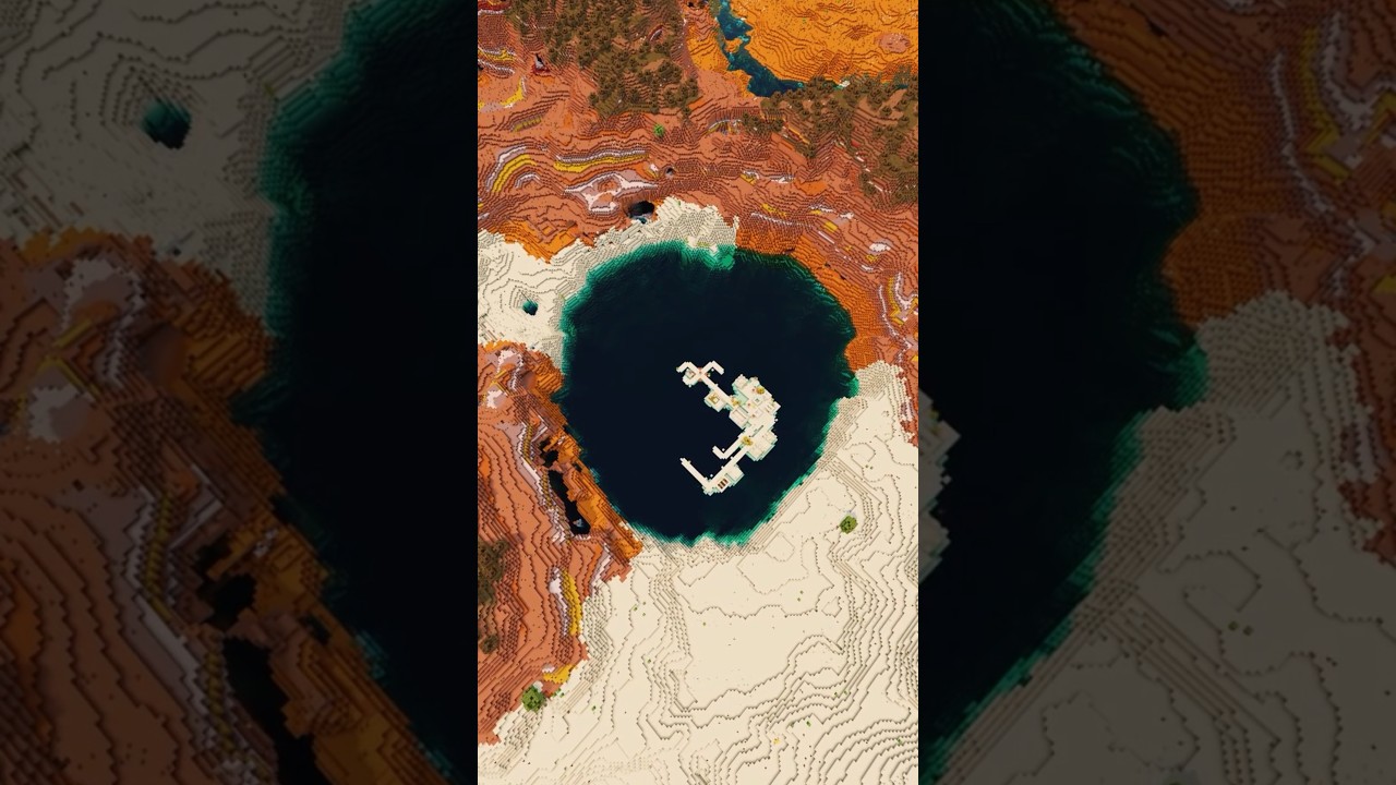 Minecraft Badlands Lake Village Seed!