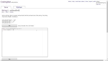 String 1 (withoutEnd2) Java Tutorial || Codingbat.com