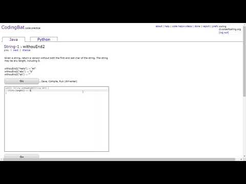 String 1 (withoutEnd2) Java Tutorial || Codingbat.com