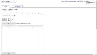 String 1 (withoutEnd2) Java Tutorial || Codingbat.com