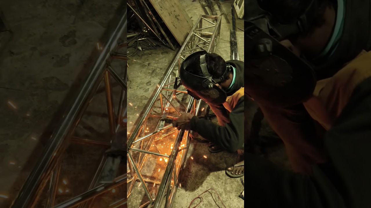 very hard working for steel welding