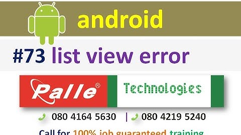 how to handle list view error or crashes