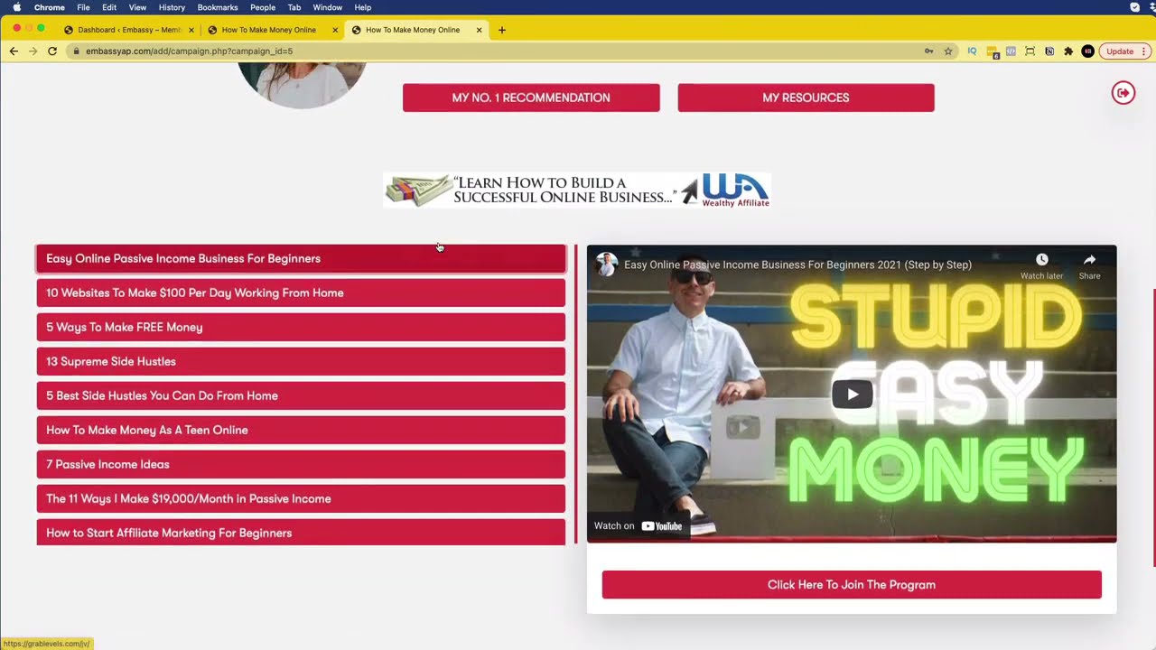 Embassy Review Demo   DFY Affiliate Marketing Funnels System Software