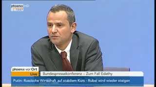 Bundespressekonferenz: Sebastian Edathy nimmt Stellung zu den Vorwürfen am 18.12.2014