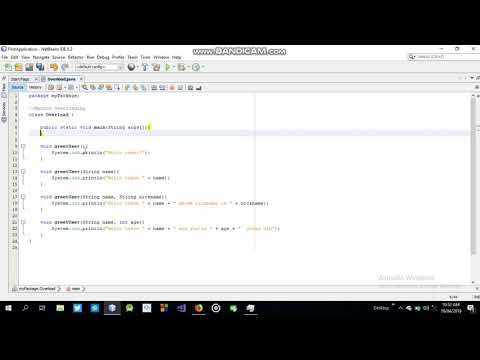 20.  Java For Beginners.  Method Overloading