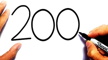 How To Draw A Rabbit From Numbers 200