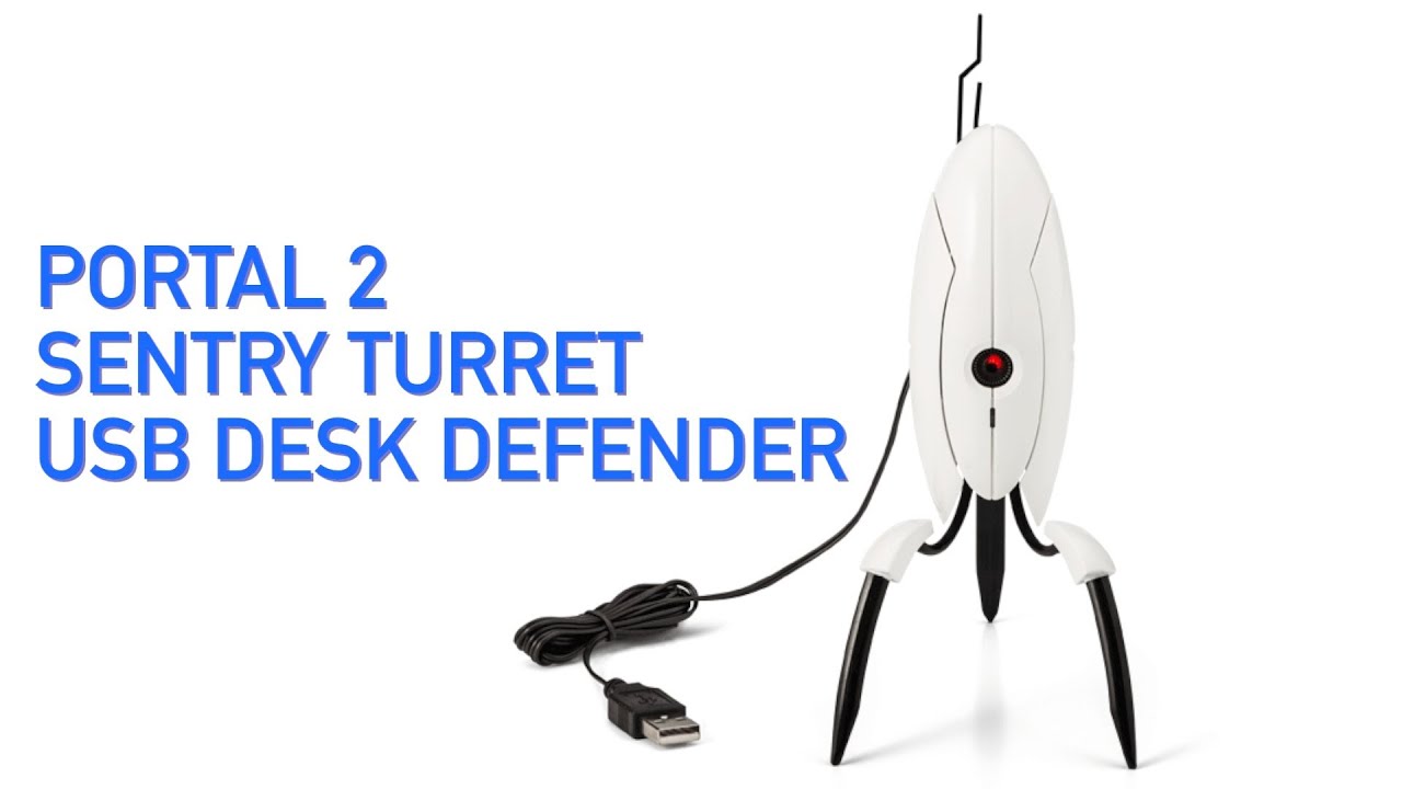 Portal 2 Sentry Turret Usb Desk Defender From Thinkgeek Youtube