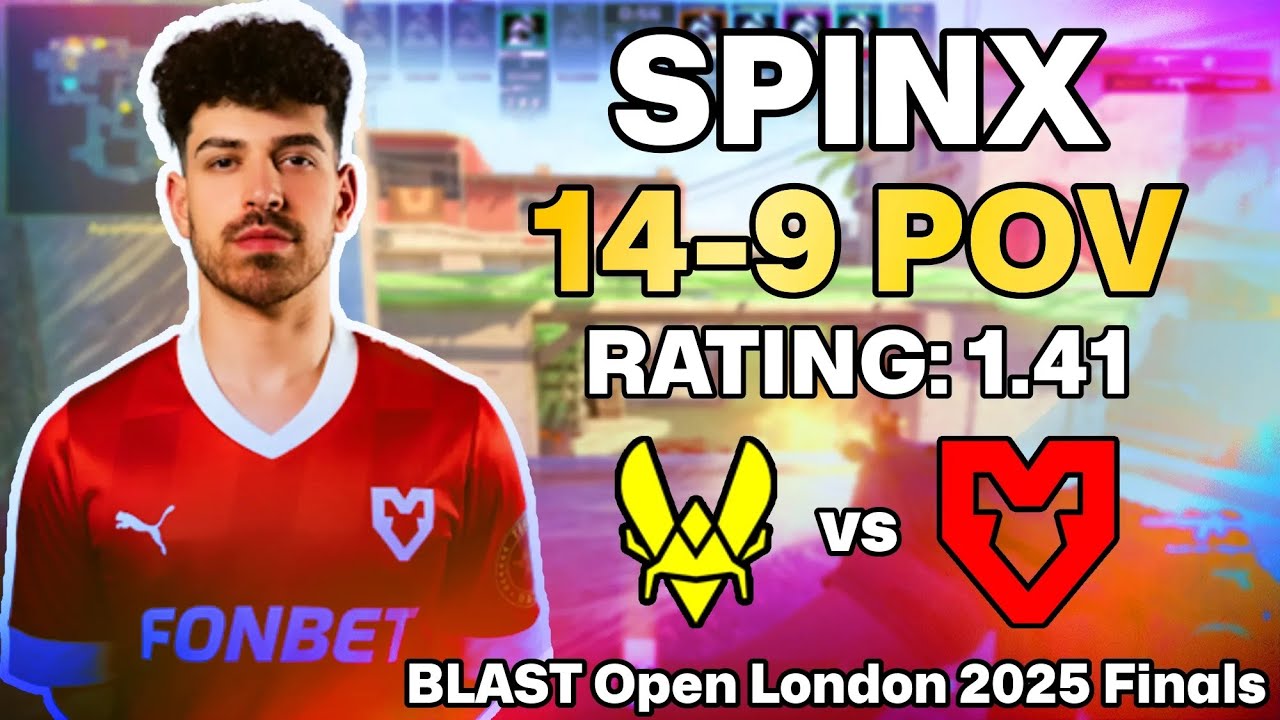 SPINX 14-9 POV vs Vitality (Mirage) | SEMI FINAL BLAST Open London 2025 Finals
