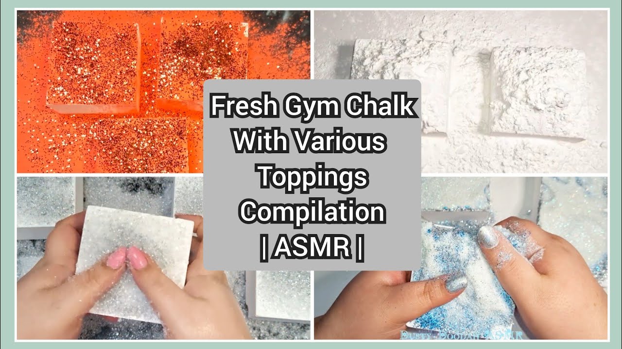 Fresh Gym Chalk With Assorted Toppings Compilation | ASMR | Satisfying ...