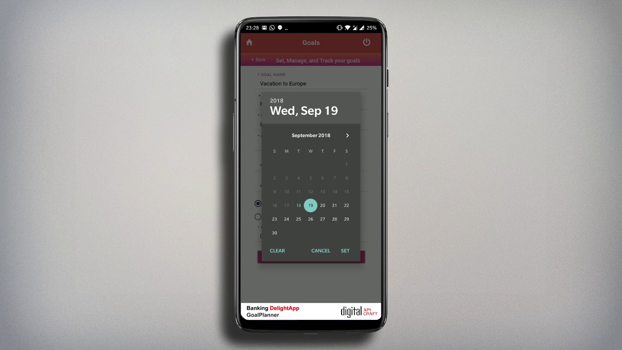 Experience Banking DelightApps - GoalPlanner
