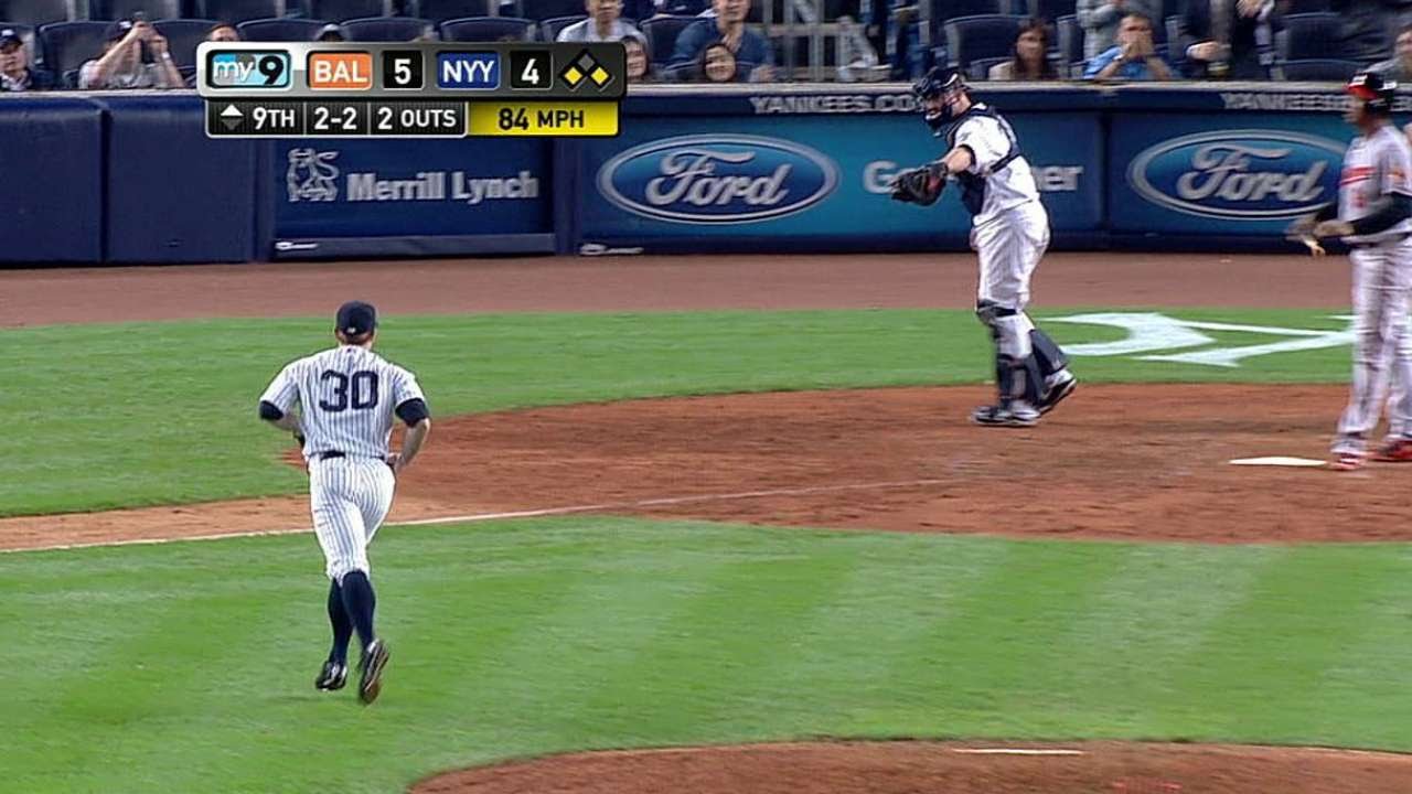 BAL@NYY: Yankees' pitchers break strikeout record