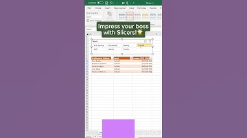 #Slicer in #excel | MsExcel Slicer Present DATA with Slicer