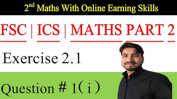 FSC math part 2, 2nd year math part 2, ICS math part 2, C#2 Lec 1 Ex 2.1 Q # 1(i) Differentiation