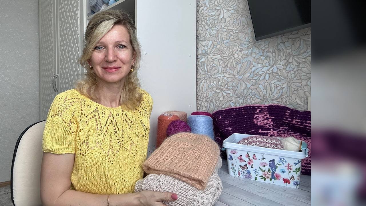 Две готовые работы./ Купила классную пряжу./ Хочу связать. 