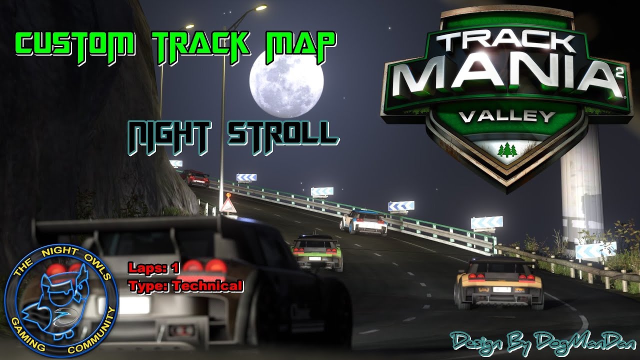TrackMania² Valley: Custom | Night Stroll available on Steam Workshop