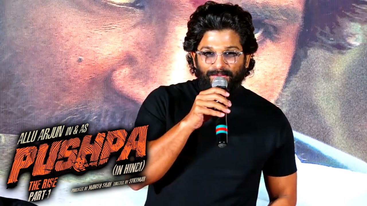 Icon Star Allu Arjun's Speech At Pushpa Hindi Press Meet | Rashmika Mandanna, DSP, Manish Shah