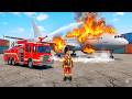 PESAWAT JATUH! ✈️ Pemadam Kebakaran Cepat Padamkan Api Besar!🚒