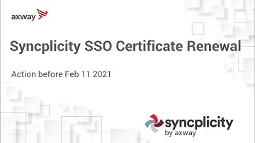Syncplicity SSO Certificate renewal