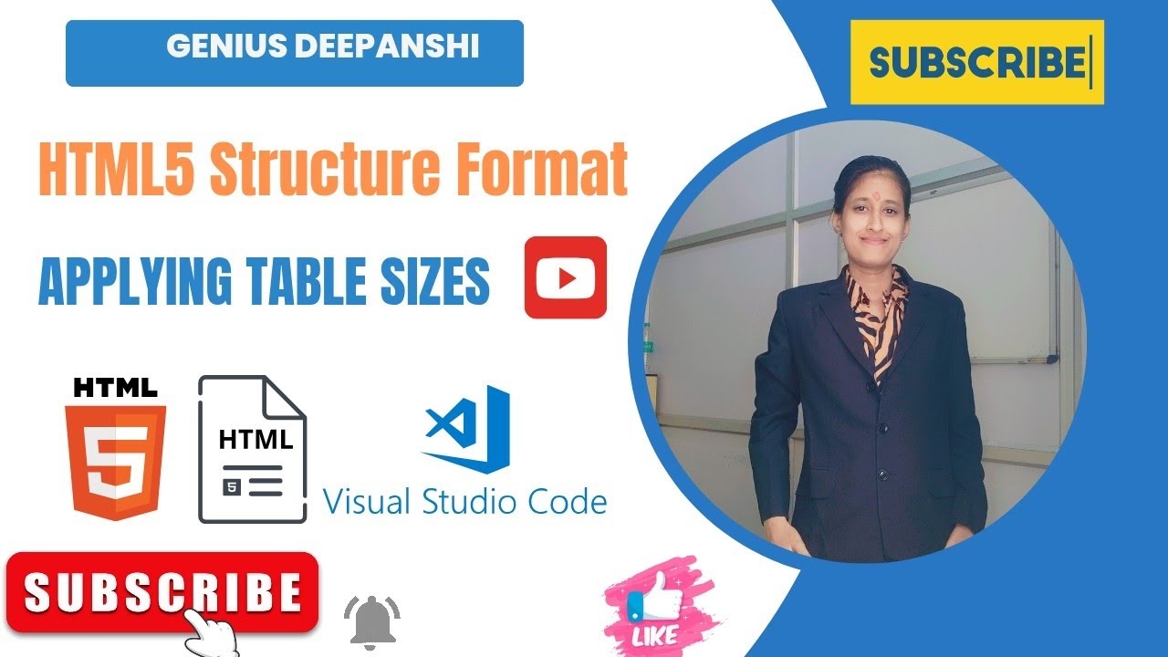Applying different Table Sizes on a Table in a HTML - YouTube