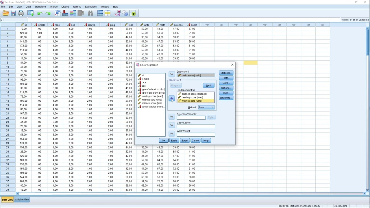 SPSS - 28.Multiple Linear Regression