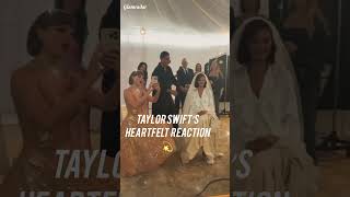 Taylor Swift’s Heartfelt Reaction to Selena Gomez’s Wedding look #taylorswift #selenagomez #taylena