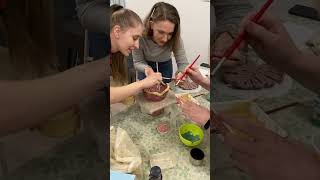 How to paint ceramics quickly #shorts #pottery #ceramicideas