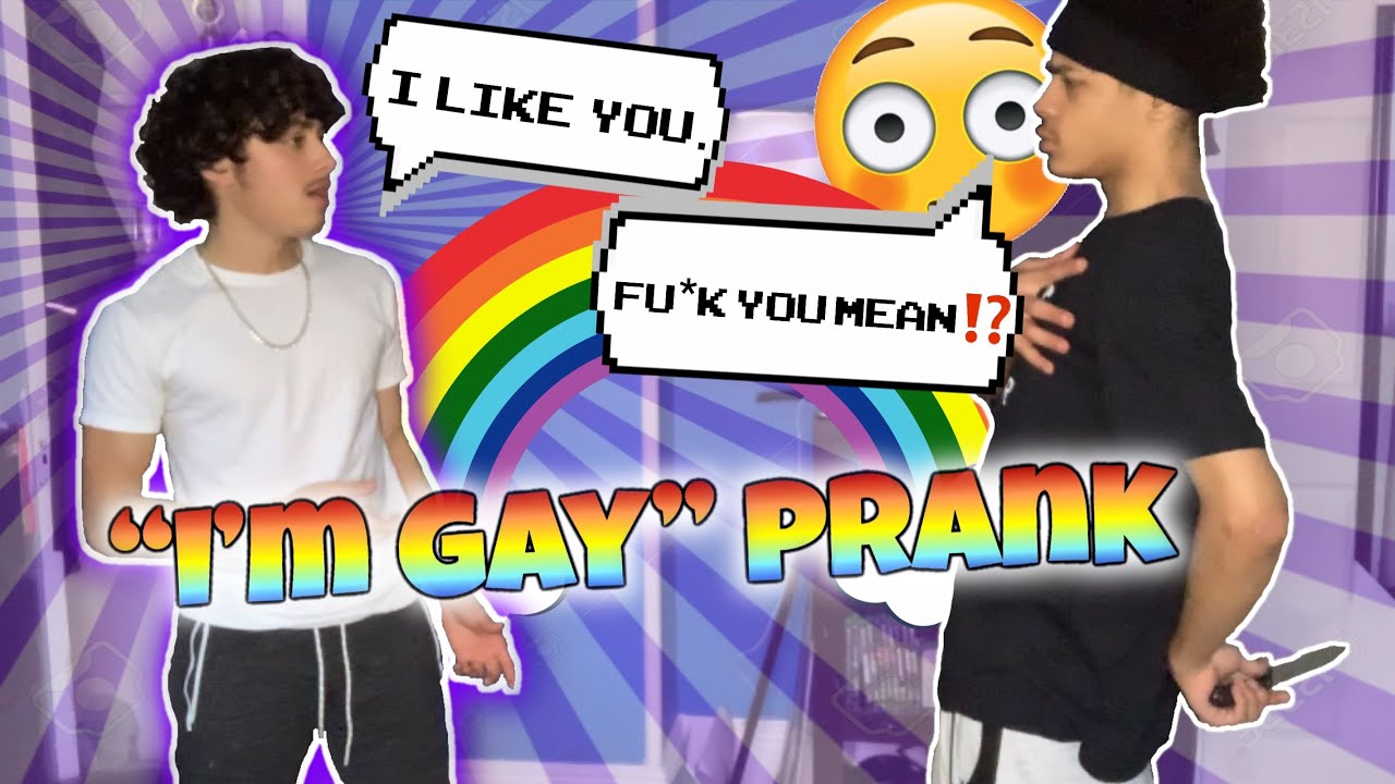 IM Gay & I like you" prank on my friend 🌈.
