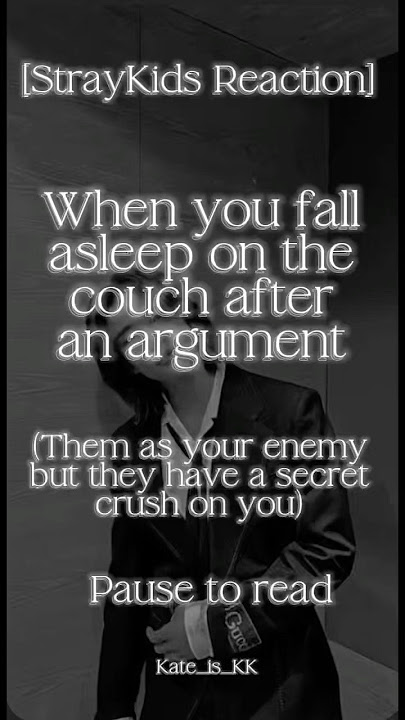 [StrayKids Reaction] When you fall asleep on the couch after an argument (Them as your ￼enemy)