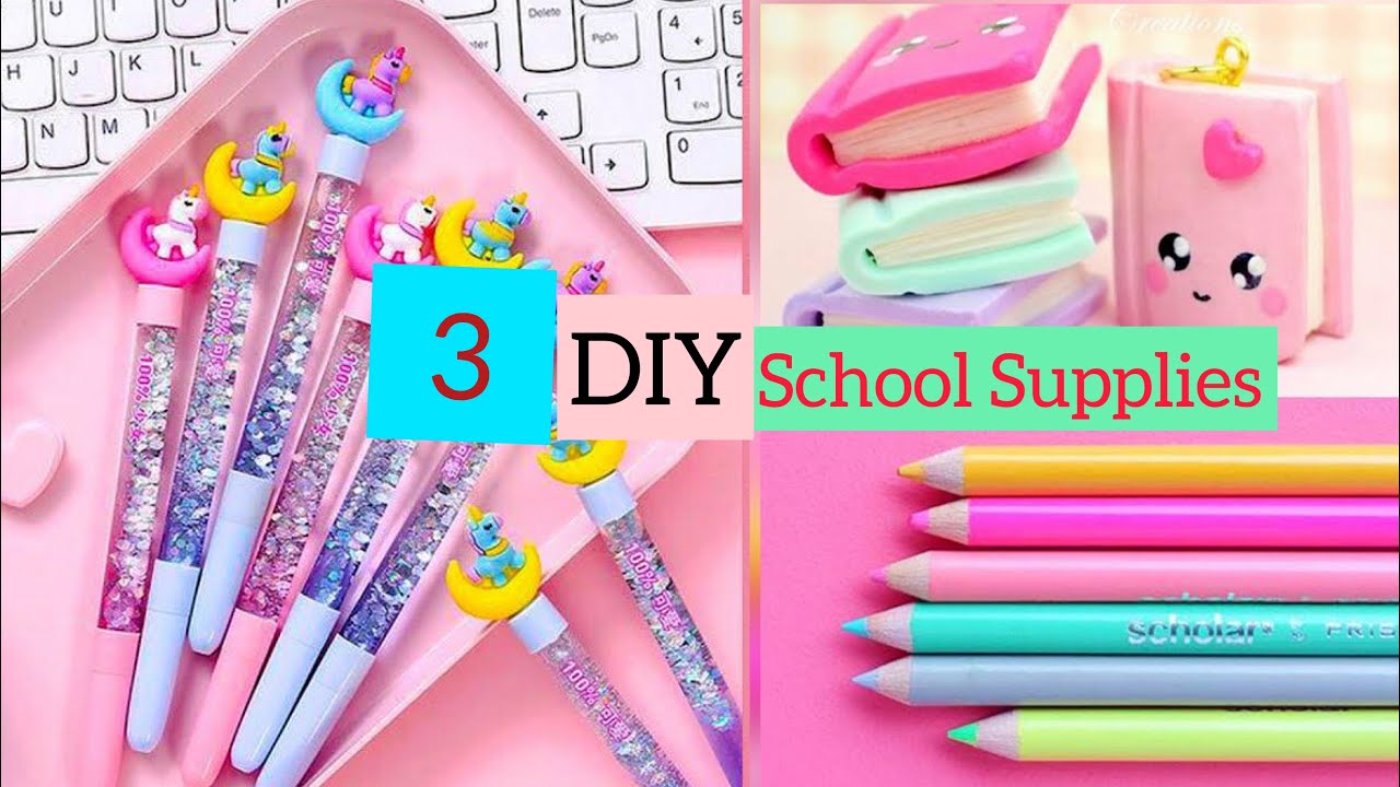 Cute Back To School Crafts School Supplies 3 DIY Back to School