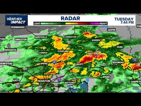 Radar: Track the rain moving into Houston with a cold front - YouTube