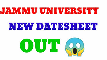 jammu university new datesheet out || New datesheet || 1st semester