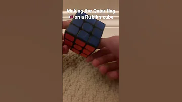 Making The Qatar Flag On A Rubik S Cube 
