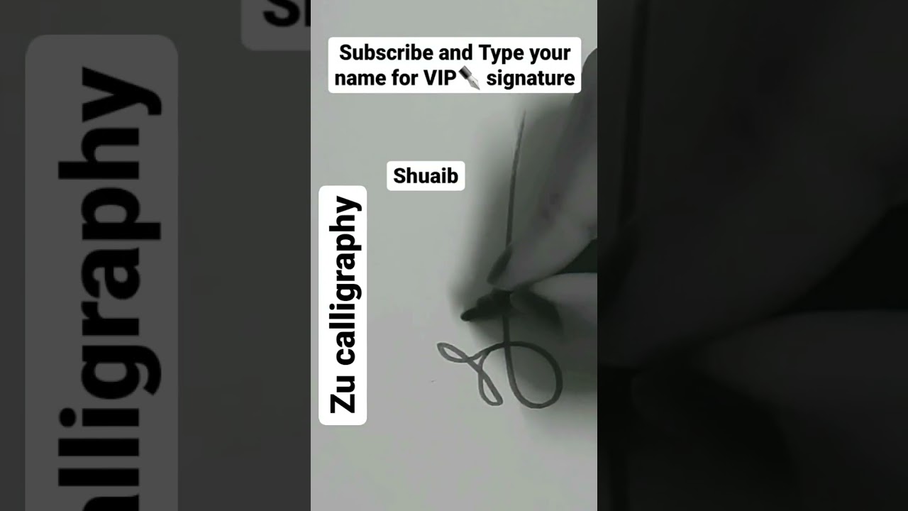 how to draw a smart VIP signature/autograph by zu calligraphy
