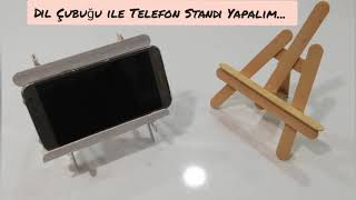 Dil Çubuğu ile Telefon Standı Yapımı l DİL ÇUBUĞU İLE NE YAPILIR?