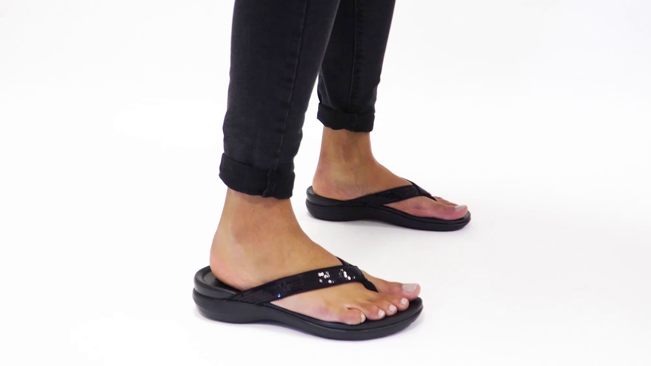 black sequin croc flip flops