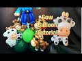 Cow balloon tutorial, cute and fast balloon design. How to make a balloon cow .